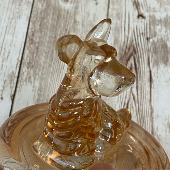 Vintage Accents Vintage Marigold Carnival Glass Scottie Dog Candy